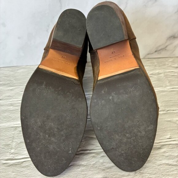 Rag & Bone Women’s Newbury Heeled Ankle Boots Distressed Brown Suede Size 37 - Picture 14 of 16